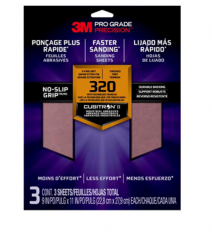 3M Pro Grade Precision schuurpapier (3 vellen) - korrel 320 (extra fijn)