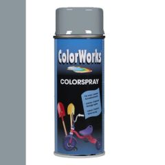 Motip Colorspray hoogglanslak RAL 7001 zilvergrijs - 400 ml.