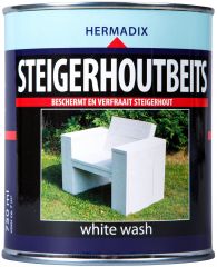 Hermadix steigerhoutbeits white wash - 750 ml.