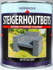 Hermadix steigerhoutbeits antraciet - 750 ml.
