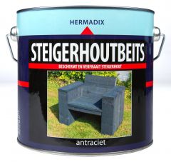 Hermadix steigerhoutbeits antraciet - 2,5 liter
