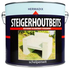 Hermadix steigerhoutbeits schelpenwit - 2,5 liter