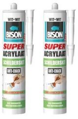 Bison super acrylaat schilderskit wit duoverpakking - 2 x 300 ml.