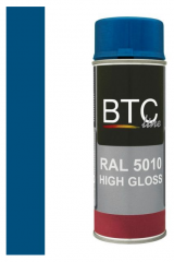 BTC-Line alkydlak hoogglans gentiaanblauw (RAL 5010) - 400 ml