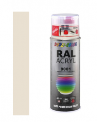 Dupli-Color acryllak zijdeglans RAL 9001 creme wit - 400 ml