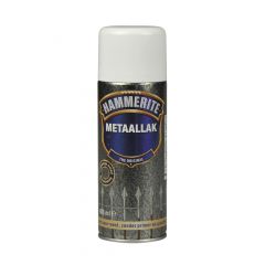 Hammerite direct over roest metaallak hamerslag verspuitbaar wit - 400 ml.