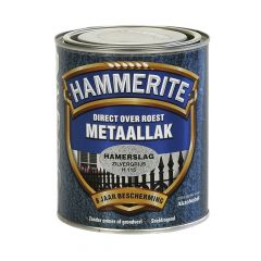 Hammerite direct over roest metaallak hamerslag zilvergrijs - 750 ml.