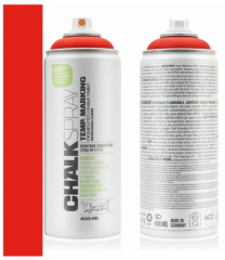 Montana spuitbare krijtverf (chalkspray) rood (CH 3000) - 400 ml