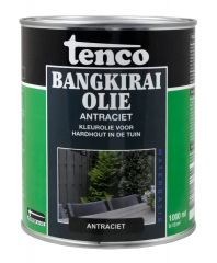 Tenco bangkirai olie antraciet - 1 liter