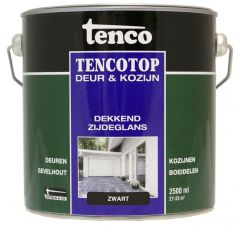 Tenco tencotop houtbescherming dekkend zijdeglans zwart (39) - 2,5 liter