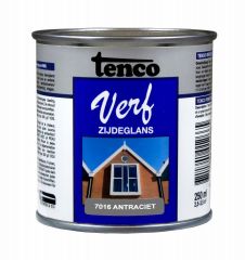 Tenco verf zijdeglans antraciet  (RAL 7016) - 250 ml