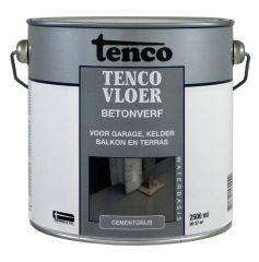 Tenco tencovloer acryl betonverf dekkend cementgrijs - 2,5 liter