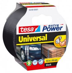 Tesa extra power universal tape zwart - 10 m x 50 mm